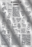 AZ ANIMAL 38: ZEBRA stamping plate