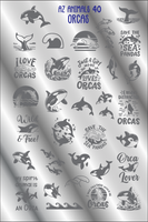 AZ ANIMALS 40: ORCAS stamping plate