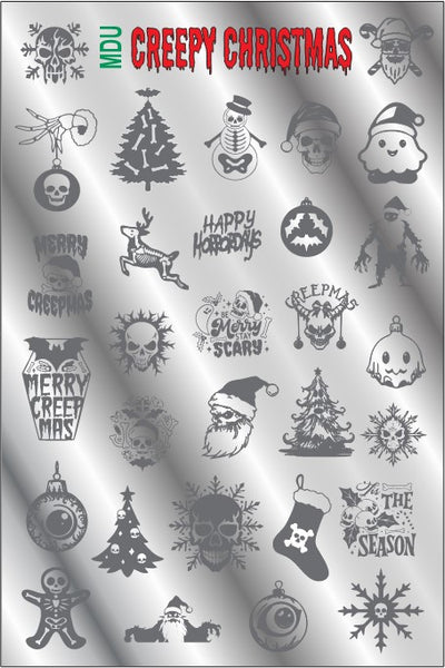 MDU CREEPY CHRISTMAS stamping plate