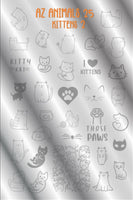 AZ ANIMALS 25 - Kittens 2  stamping plate