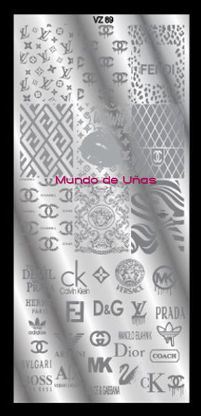 Cucci LV ZZ Louis Vuitton Logo Brand Design Nail Stamping Plate
